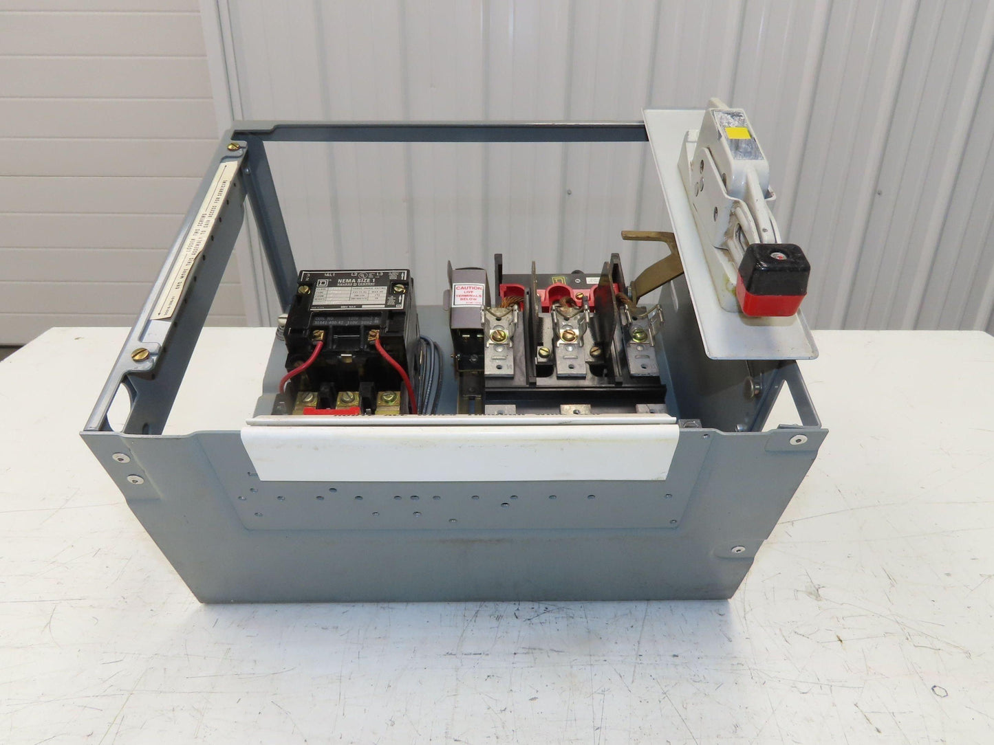 Square D 8998 MCC Bucket Motor Starter 10Hp Size 1 Fused Disconnect 3 Pole 600V