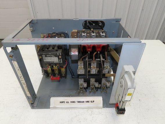 Square D 8998 MCC Bucket Motor Starter 10Hp Size 1 Fused Disconnect 3 Pole 600V