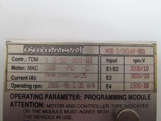 Indramat 1/1x168-001 Programming Module for TDM 1.2-50-300-W1 2000 rpm