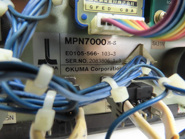 Okuma MPN7000M-S Operator Control Panel E0105-566-103-3