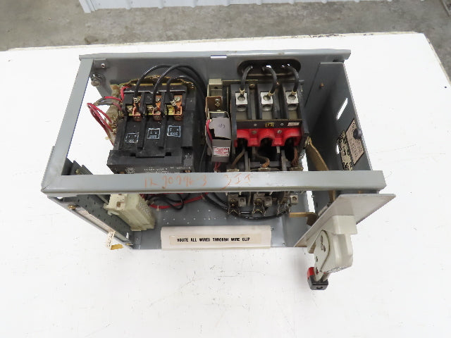 Square D 8998 MCC Bucket Motor Starter 25Hp Size 2 Fused Disconnect 3 Pole 600V