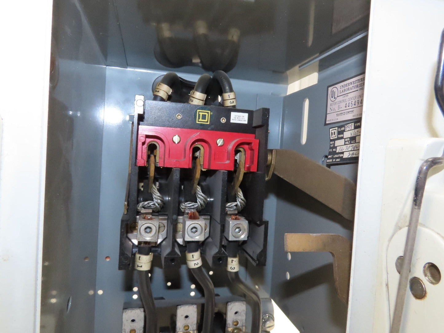Square D 8998 MCC Bucket Dual Feeder 17" Fused Disconnect 30/60Amp 3 Pole 600V