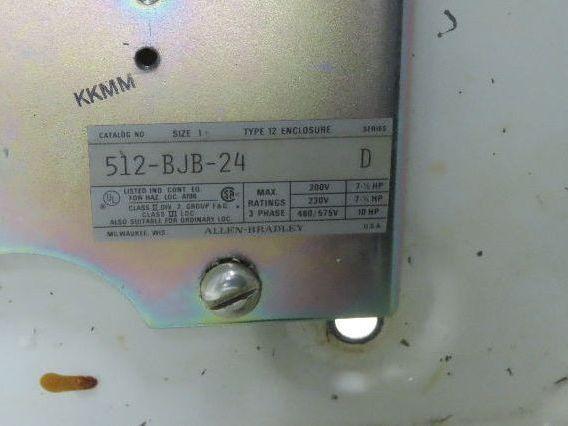Allen Bradley 512 Combination Motor Starter 30A Disconnect 600V 3Ph Empty