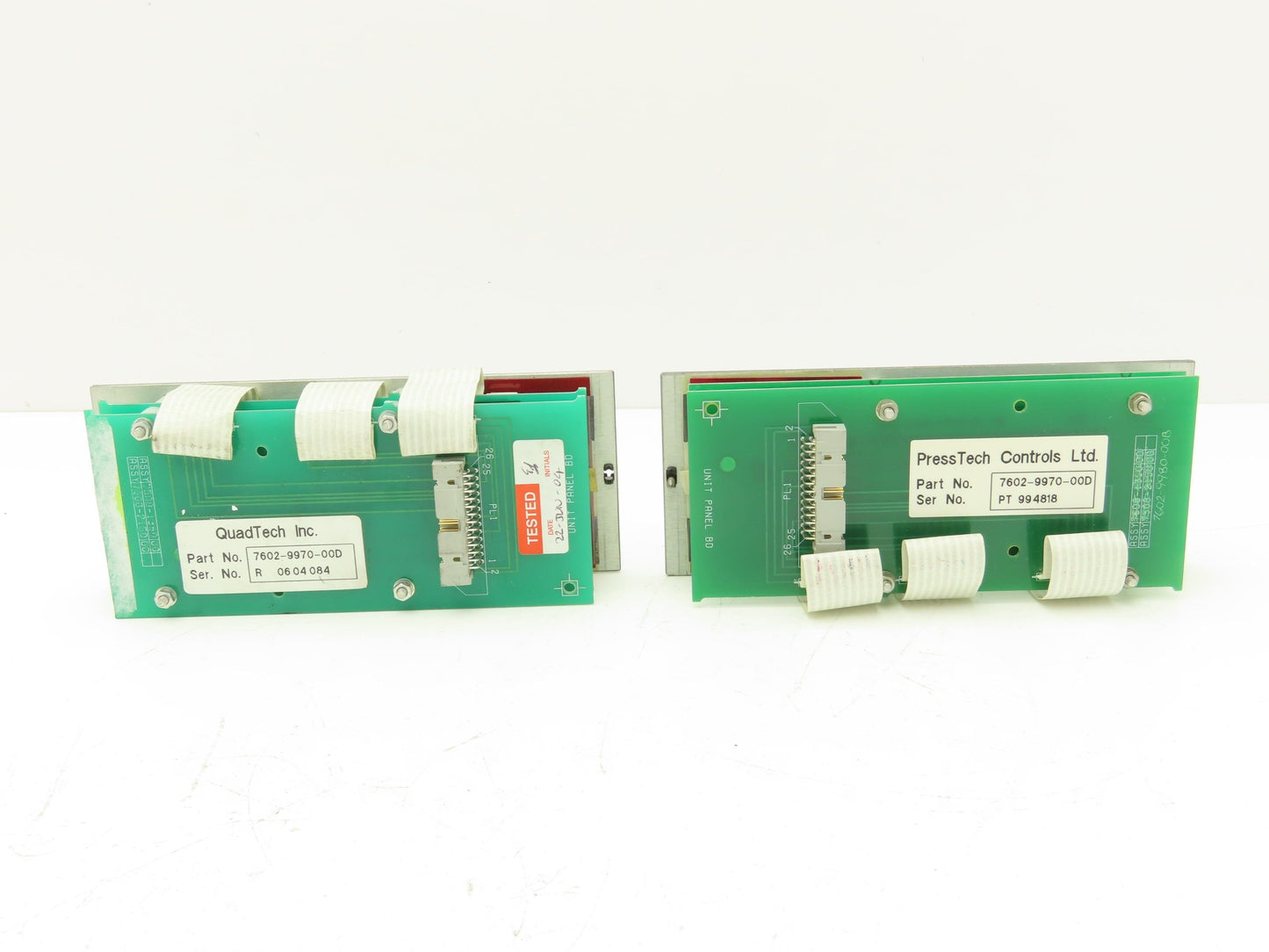 PressTech Controls 7602-9970-00D 7602-996D Control Display Panel Lot of 2