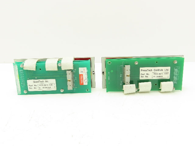 PressTech Controls 7602-9970-00D 7602-996D Control Display Panel Lot of 2
