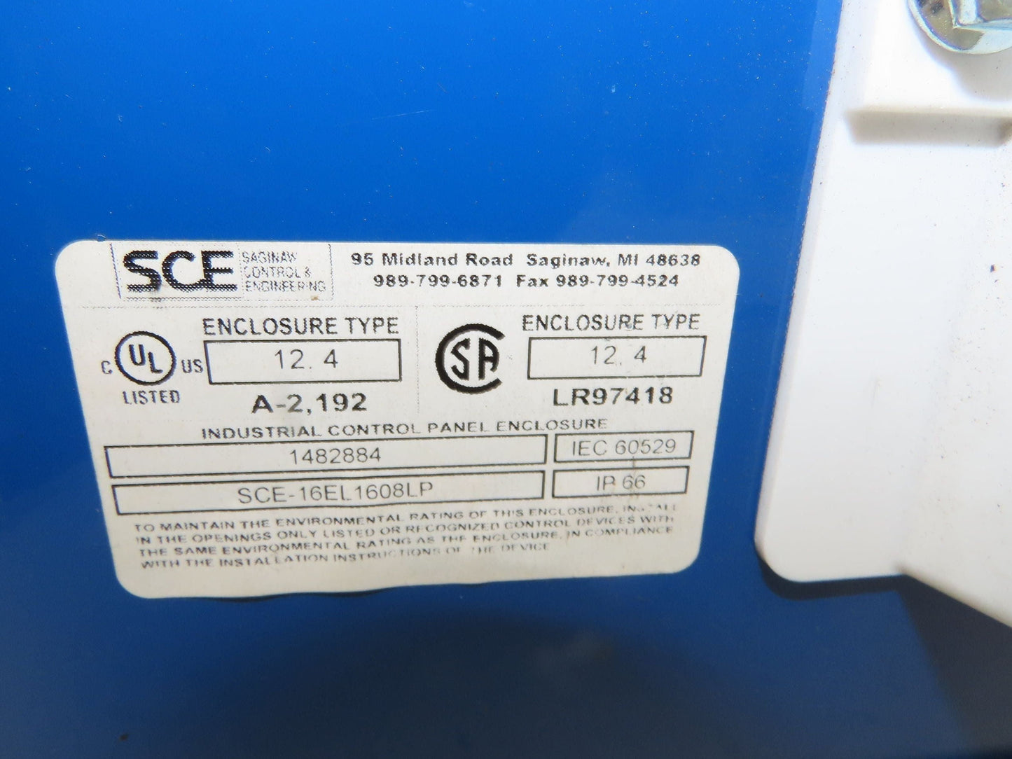 Saginaw SCE-16EL1608LP Electrical Enclosure 16x16x8" Wall Mount Junction Box