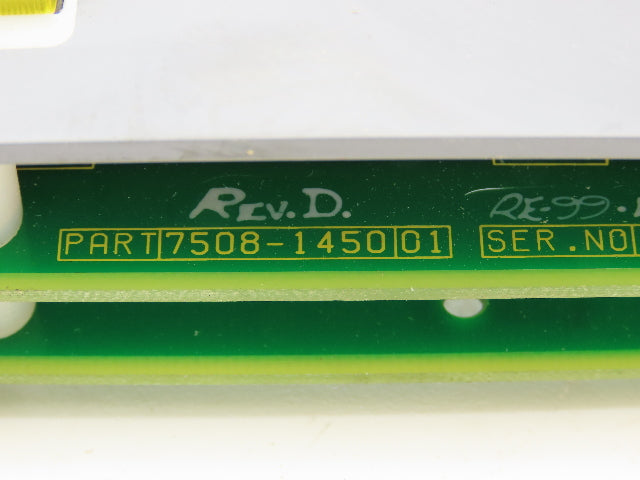 PressTech 7602-2160 | 7508-1440 | 7508-1450 Control Panel Rev D