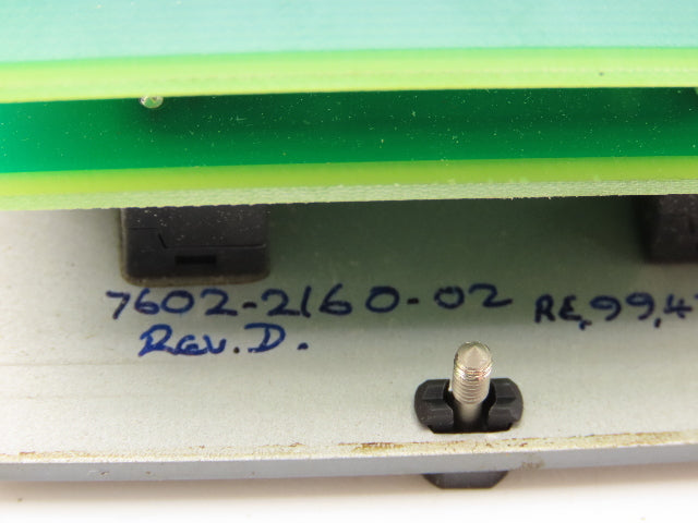 PressTech 7602-2160 | 7508-1440 | 7508-1450 Control Panel Rev D