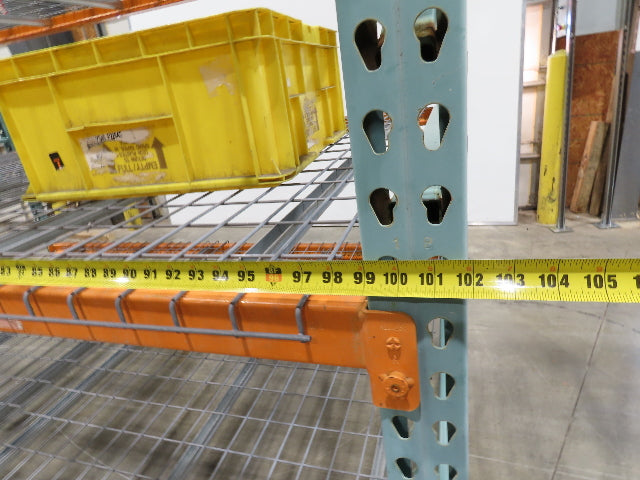 Teardrop Pallet Rack 4 Shelf 10' x 60" Upright 96" Shelf 46" Wire Deck Shop