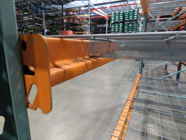 Teardrop Pallet Rack 4 Shelf 10' x 60" Upright 96" Shelf 46" Wire Deck Shop
