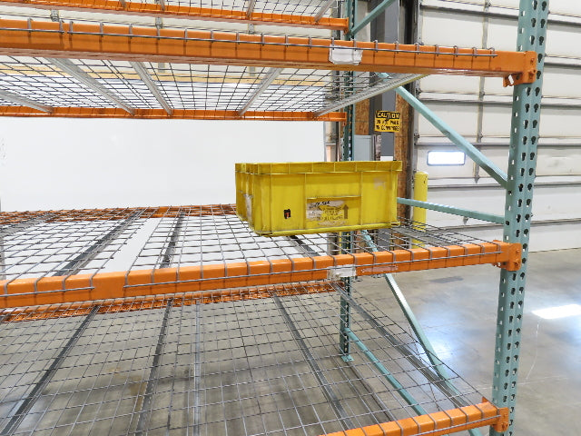 Teardrop Pallet Rack 4 Shelf 10' x 60" Upright 96" Shelf 46" Wire Deck Shop