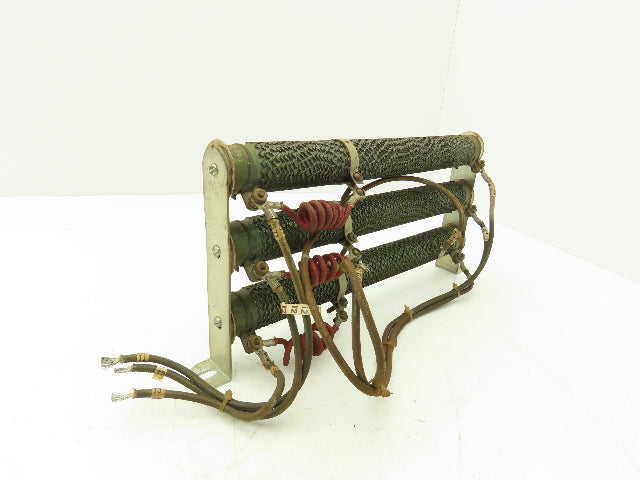 D50 Ceramic Rib Wound Resistor 50 Ohm 11.5" Set of 3 Chassis Mount Assy