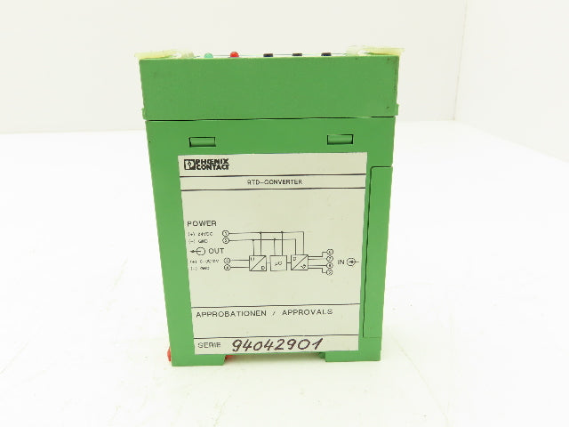Phoenix Contact MCR-RTD/U/NC 2808394 RTD-Converter PT100 3-Wire In 0-10V Out