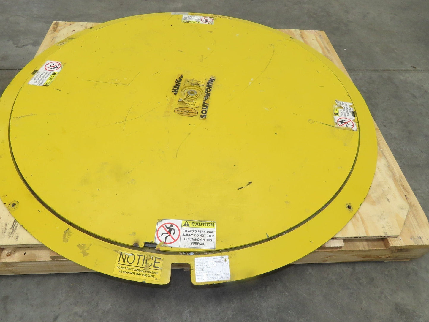 Southworth TNT Palletpal Disc Turntable 4000lb 43" Low Profile Floor Height