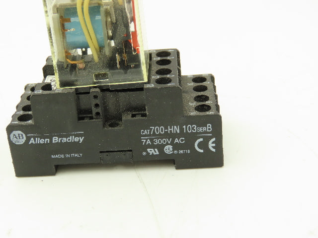 Omron MY4 21Y2Y1 Relay 24VDC Coil 250VAC/30VDC 5A | A-B 700-HN Base | Lot of 7