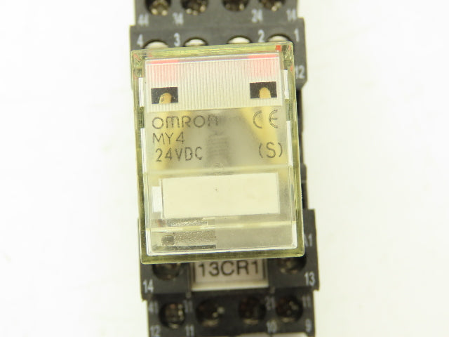 Omron MY4 21Y2Y1 Relay 24VDC Coil 250VAC/30VDC 5A | A-B 700-HN Base | Lot of 7