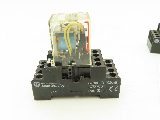 Omron MY4 21Y2Y1 Relay 24VDC Coil 250VAC/30VDC 5A | A-B 700-HN Base | Lot of 7