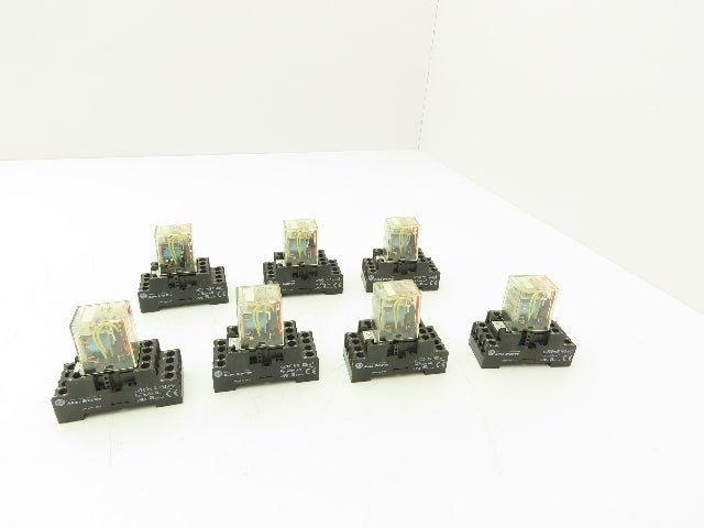 Omron MY4 21Y2Y1 Relay 24VDC Coil 250VAC/30VDC 5A | A-B 700-HN Base | Lot of 7