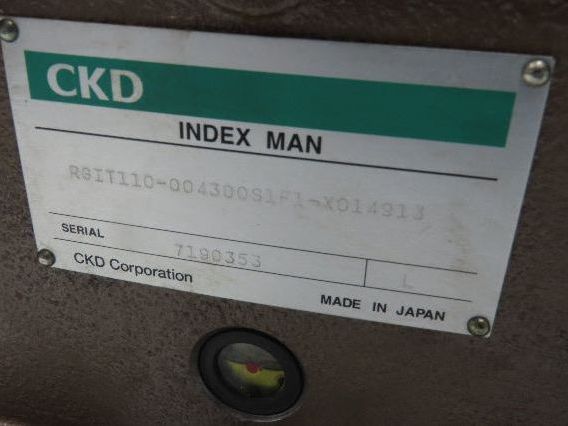 CKD RGIT110-004300S1F1 Rotary Indexer Table 4-Stop w/Torque Limiter 230V 30:1