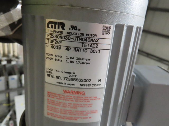 CKD RGIT080-004300S1F1 Rotary Indexer Table 4-Stop w/Torque Limiter 230V 30:1