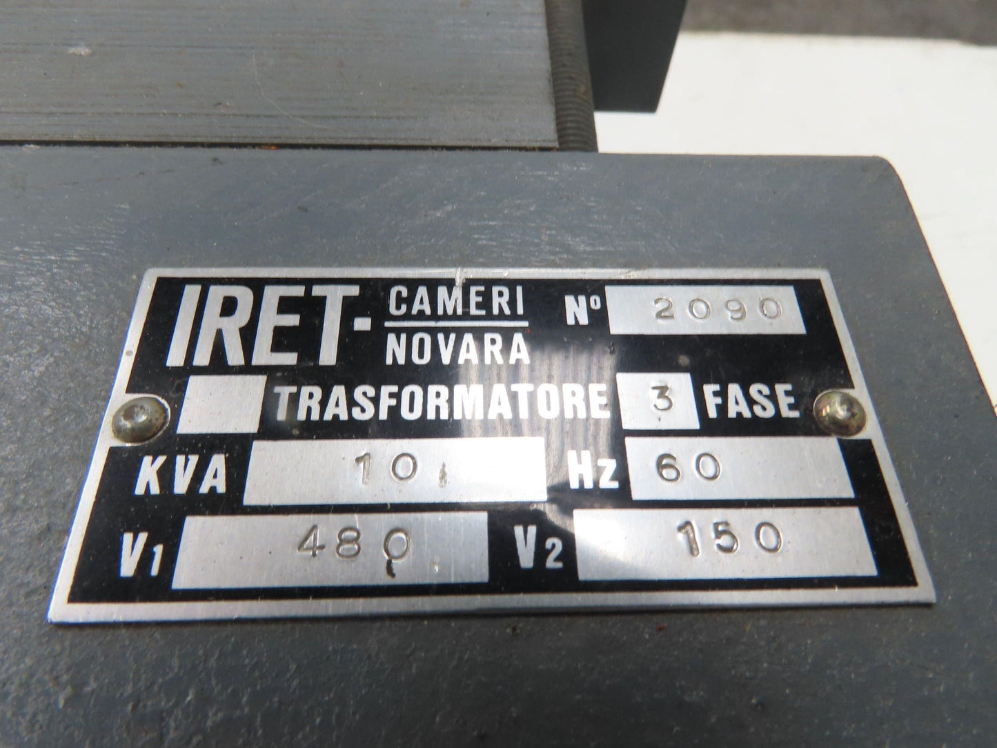 IRET 2090 Stepdown Power Transformer 10kva HV 480V LV 150V 3Ph