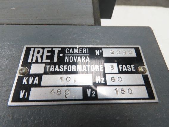 IRET 2090 Stepdown Power Transformer 10kva HV 480V LV 150V 3Ph