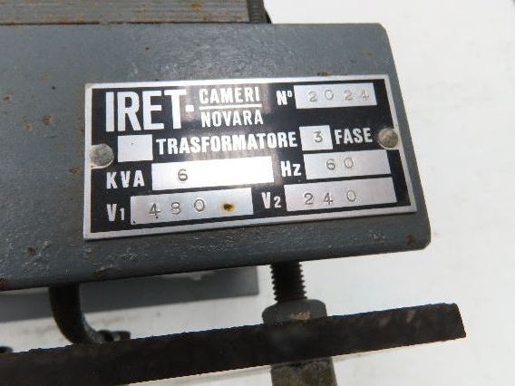 IRET 2024 Stepdown Power Transformer 6kva HV 480V LV 240V 3Ph