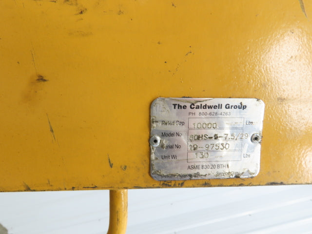 Caldwell 80HS-5-7.5/29 Dixon Coil Lifting Hook with Pivoting Wedge 5-Ton 10000Lb