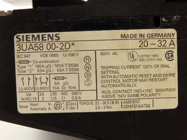 Siemens 3TF4711-0AK6 Motor Starter IEC Contactor 80A 3-Pole 600V 3PH 120V Coil