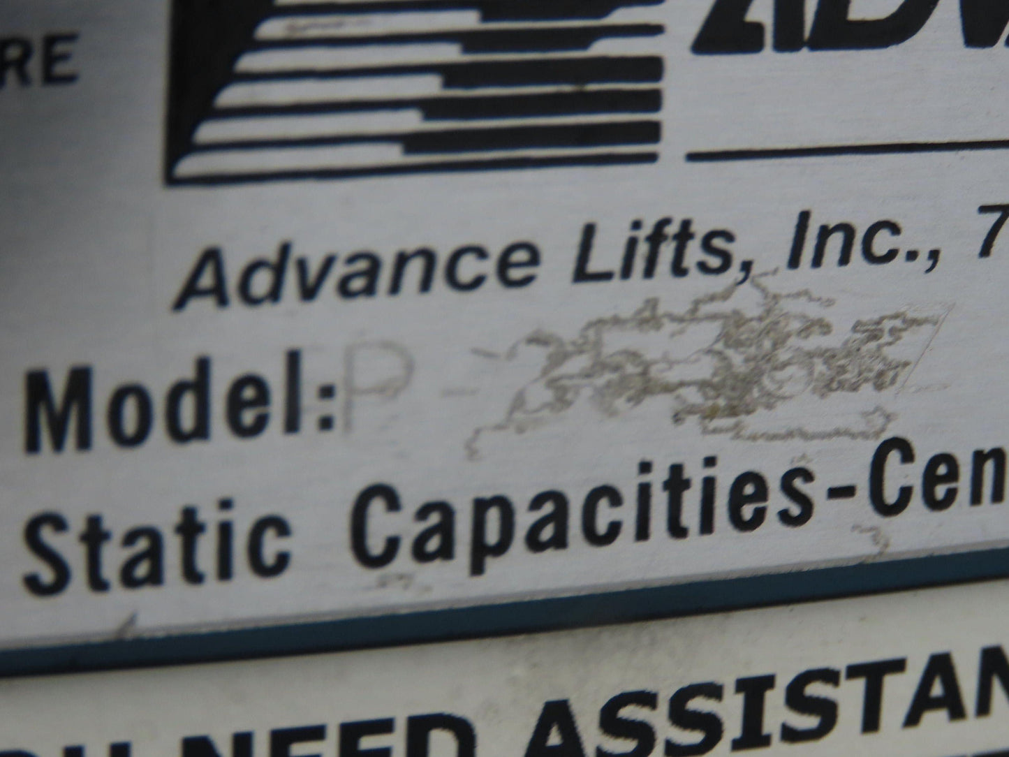 Advance Lifts P-2536-Z 2500lbs Hydraulic Scissor Lift 48x48" Top 480V 36" Travel