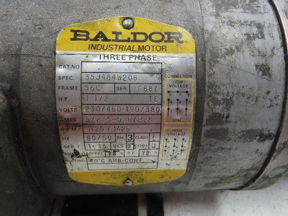 Webster Electric Baldor Hydraulic Pump 1.5HP 1725 RPM 3/4" NPT