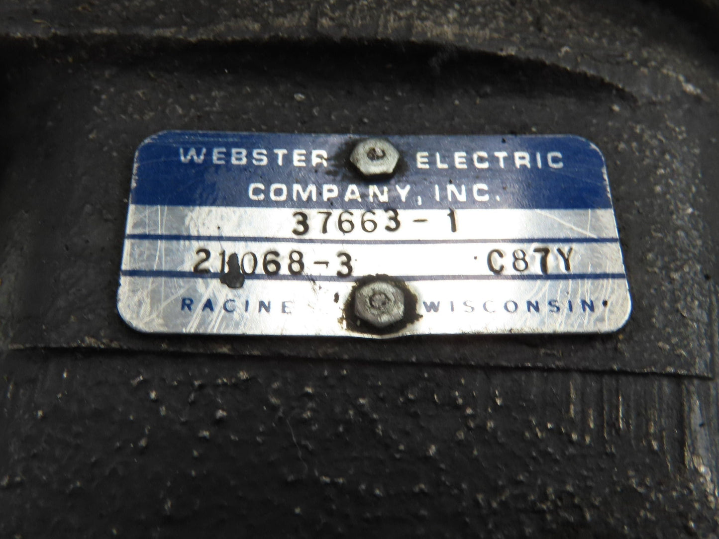 Webster Electric Baldor Hydraulic Pump 1.5HP 1725 RPM 3/4" NPT