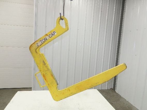 Dearborn Crane Coil Lifting Hook 2-Ton 4000Lb 27" Throat 20" Tall Inner