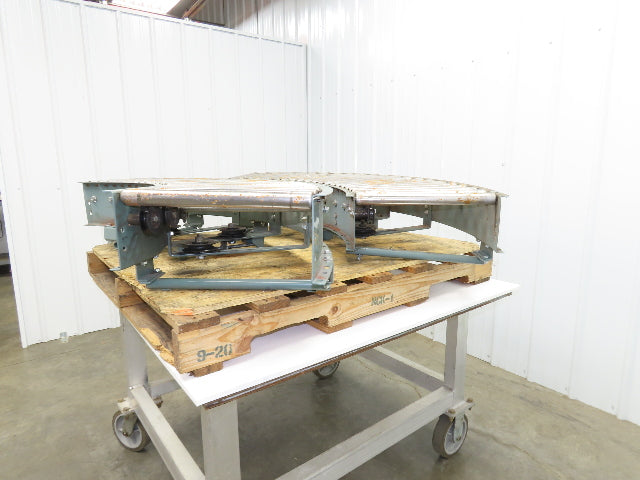 Hytrol 90° Curve Roller Conveyor 18"W 16"BF V-Belt Slave Drive 1-3/8" Roller