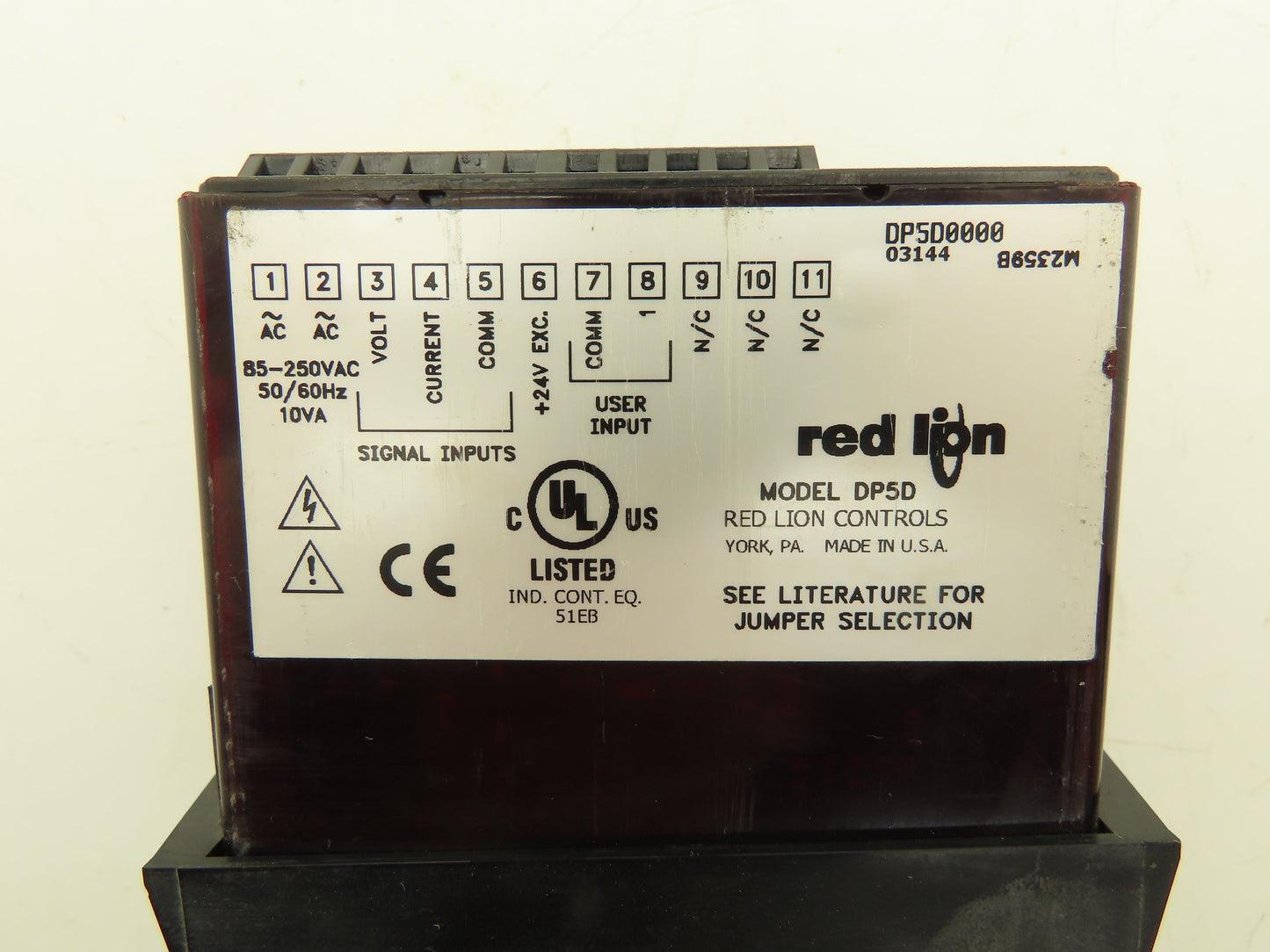 Red Lion M2359B DP5D Analog Input Programmable Control Panel Meter