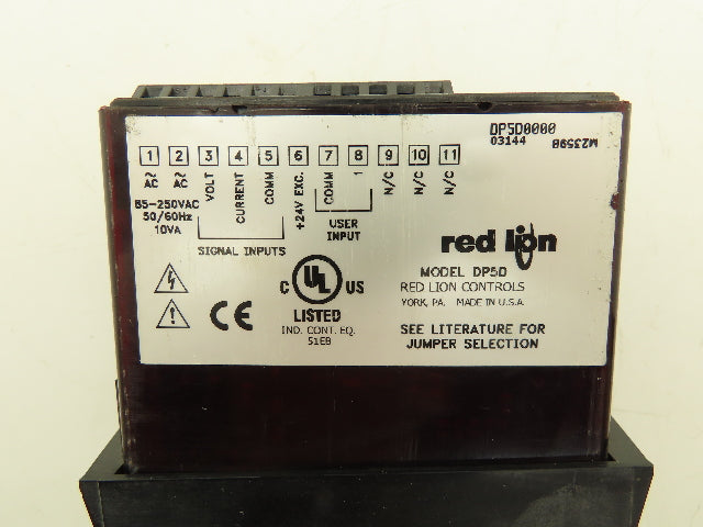Red Lion M2359B DP5D Analog Input Programmable Control Panel Meter