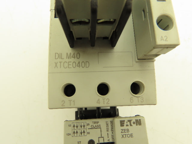 Eaton XTOE045DCS XTCE040D DIL M40 Motor Starter Thermal Overload 3PH 480VAC 45A