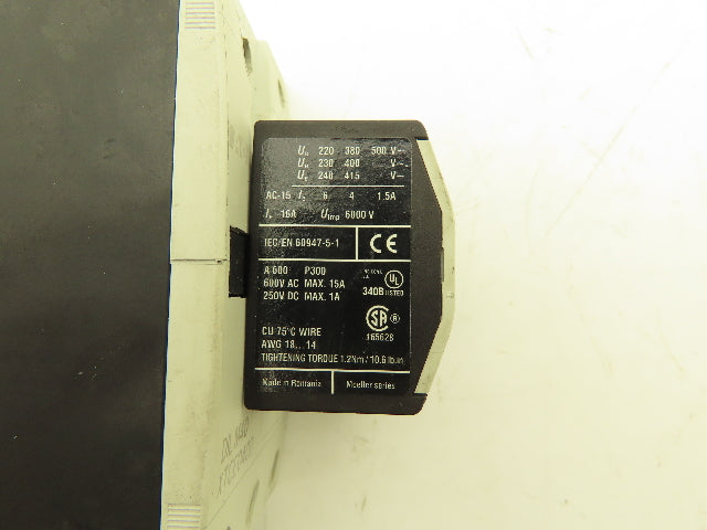 Eaton XTOE045DCS XTCE040D DIL M40 Motor Starter Thermal Overload 3PH 480VAC 45A
