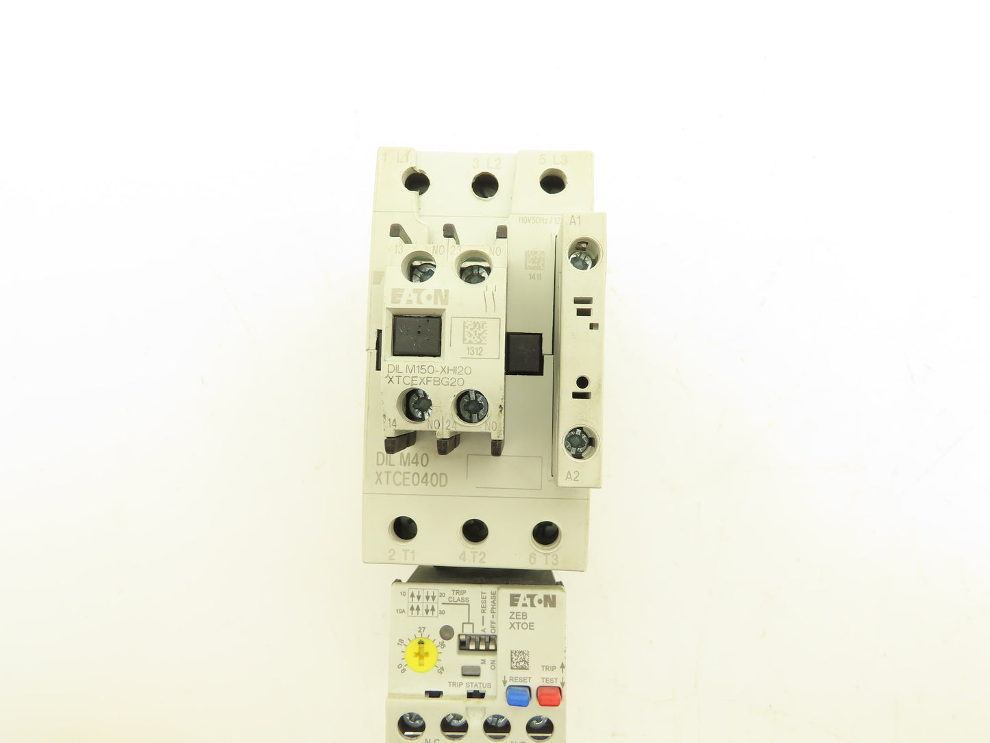 Eaton XTOE045DCS XTCE040D DIL M40 Motor Starter Thermal Overload 3PH 480VAC 45A