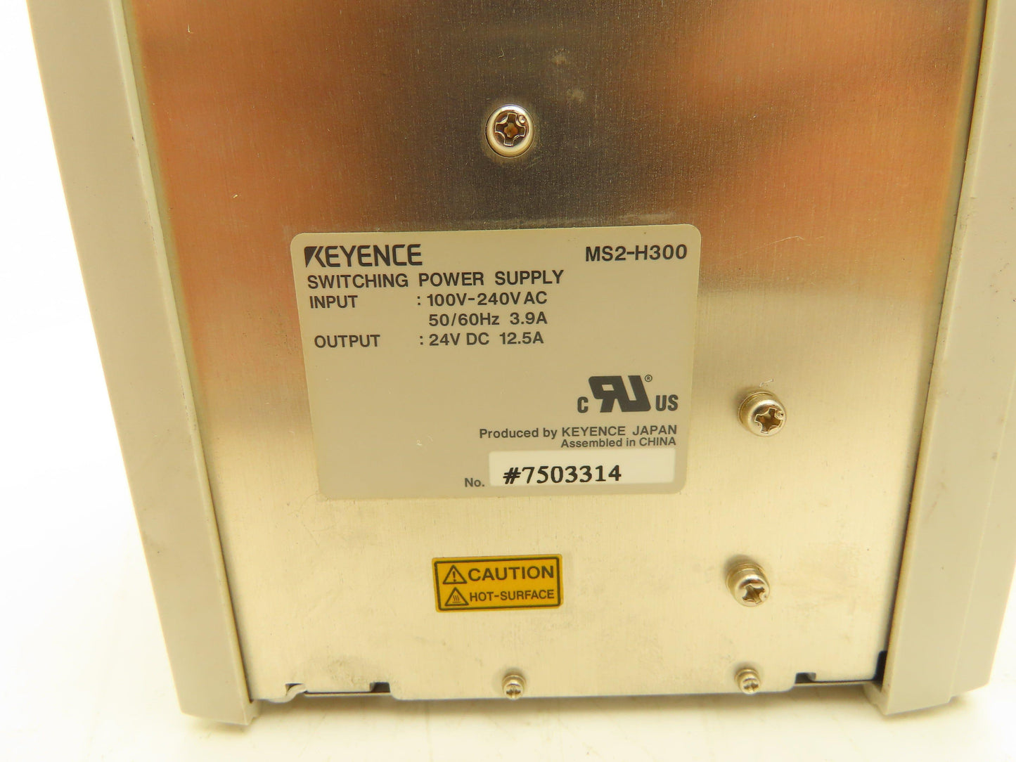 Keyence MS2-H300 Power Supply Module 100-240VAC In 24VDC 12.5A Out Lot of 2