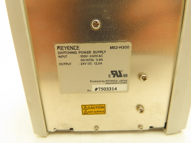 Keyence MS2-H300 Power Supply Module 100-240VAC In 24VDC 12.5A Out Lot of 2