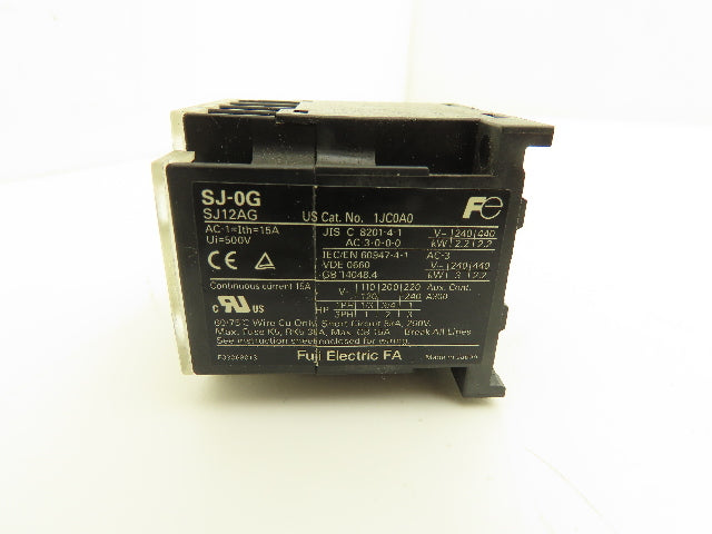 Fuji Electric 1JC0A0 SJ12AG SJ-0G Contactor 3PH 110-240VAC 3HP Lot of 12