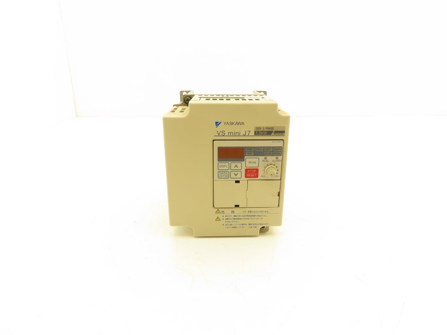 Yaskawa CIMR-J7AA21P5 Variable Frequency AC Drive 230VAC 3PH 400Hz 8A 3kVA 1.5kW