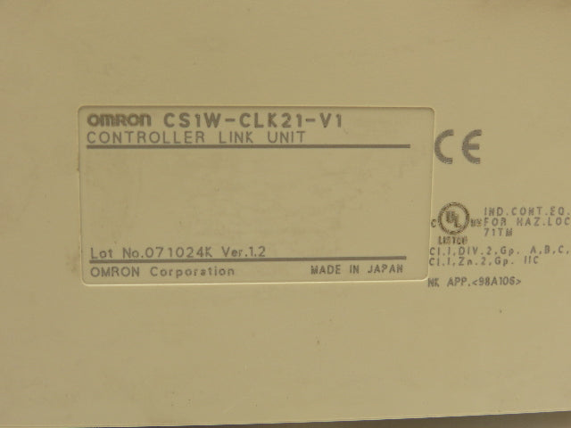 Omron CS1W-CLK21-V1 Controller Link Unit Version 1.2 Lot of 3