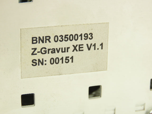 Intermas BNR 03500193 CPU Slot Rack Chassis Gravure Cylinder HELL Engraving
