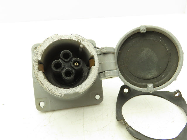 Killark Electric VR3034 Covered Plug 3-Wire 4-Pole 30A 600VAC 250VDC
