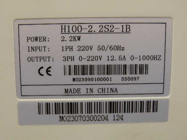 H100-2.2S2-1B Variable Frequency Drive 1PH 220V In 3PH 0-220V 0-1000Hz Out