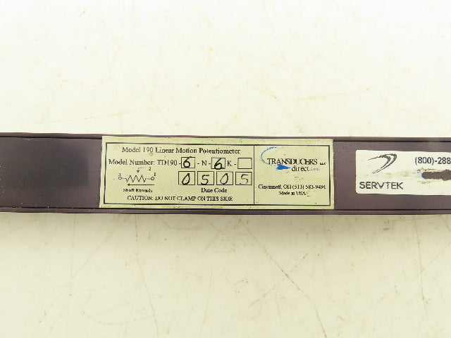 Servtek TD190-6-N-6.K Linear Transducer Cylinder Position Sensor 6" Stroke