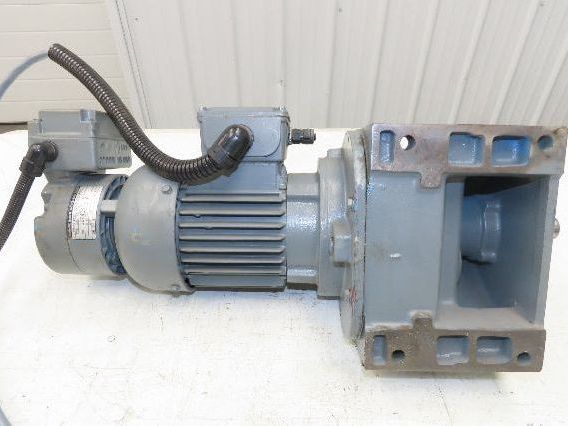 Eberhard Bauer G13-10/DK 74-178-AS/M Inline Gearmotor w/Brake 32rpm 277/480V 3PH