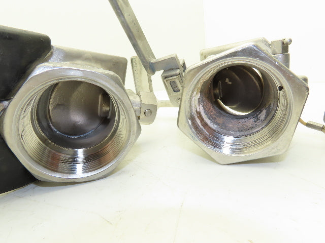 Dry Link 2" Stainless Sanitary Disconnect Threaded Coupling & Adapter *Bad Seals